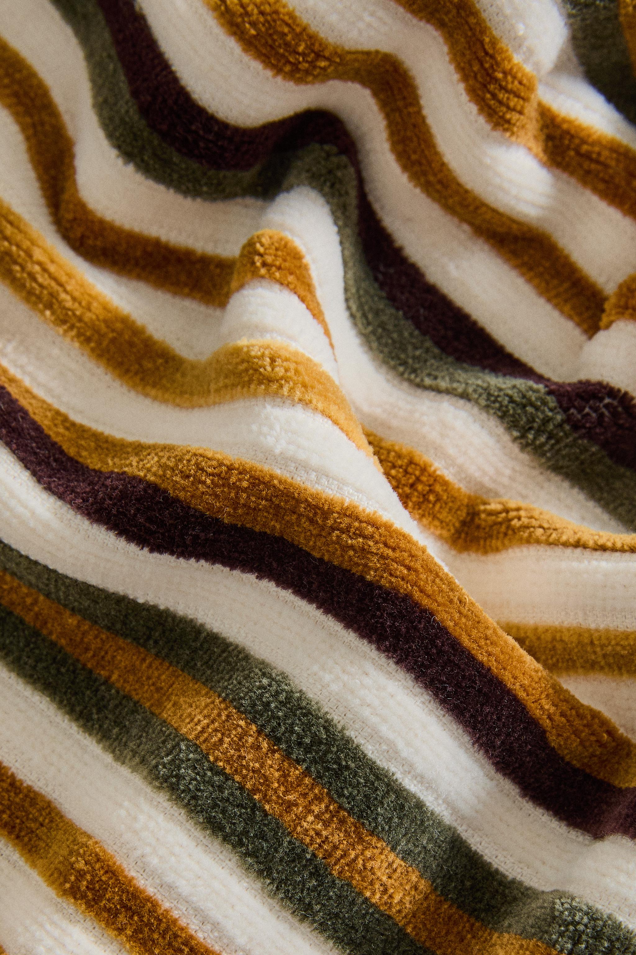 STRIPED VELOUR BATH TOWEL